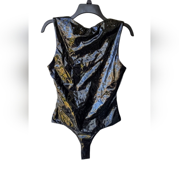 Princess Polly Bartillo Black Faux Leather Sexy Sleeveless S&M Bodysuit 6 NWT - Picture 2 of 11